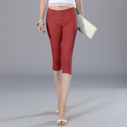 Women's Calf-Length Slim Fit Pants – Elegant & Comfortable Women's Trousers