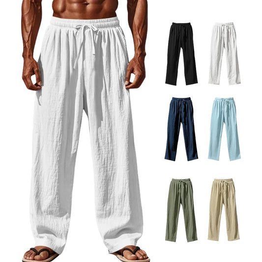 Men's Breathable Loose Fit Drawstring Casual Pants