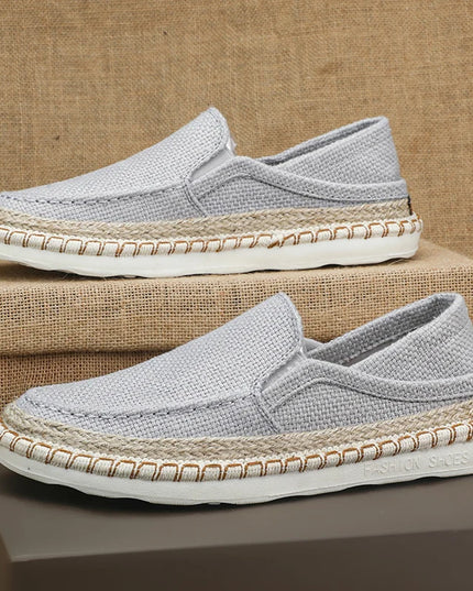 Men's Slip-On Cloth Loafers – Comfortable Flat Dress Shoes for Men