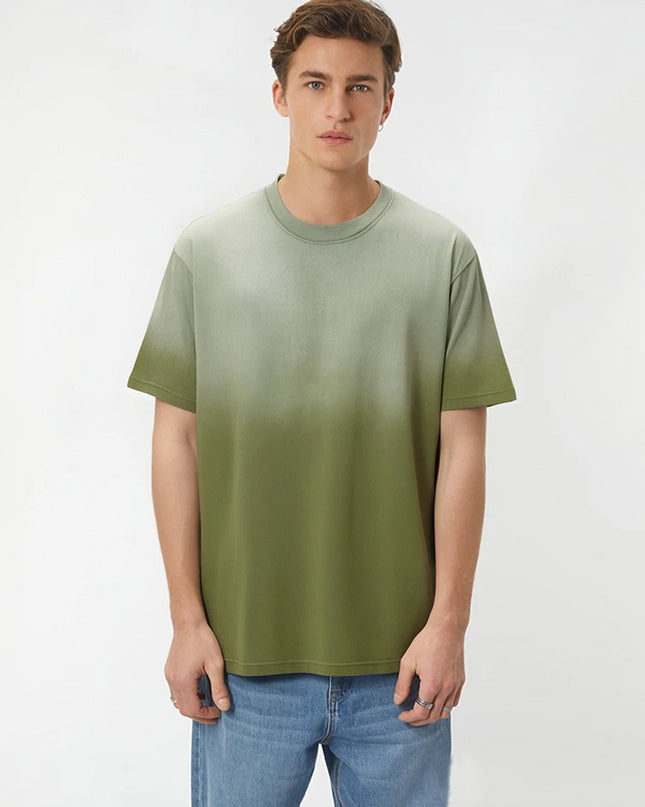 Men's Oversized Cotton T-Shirt with Gradient Color