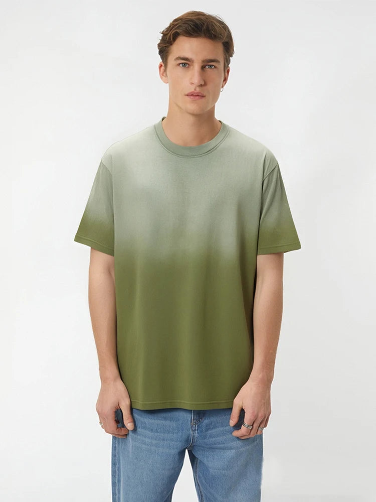 Men's Oversized Cotton T-Shirt with Gradient Color