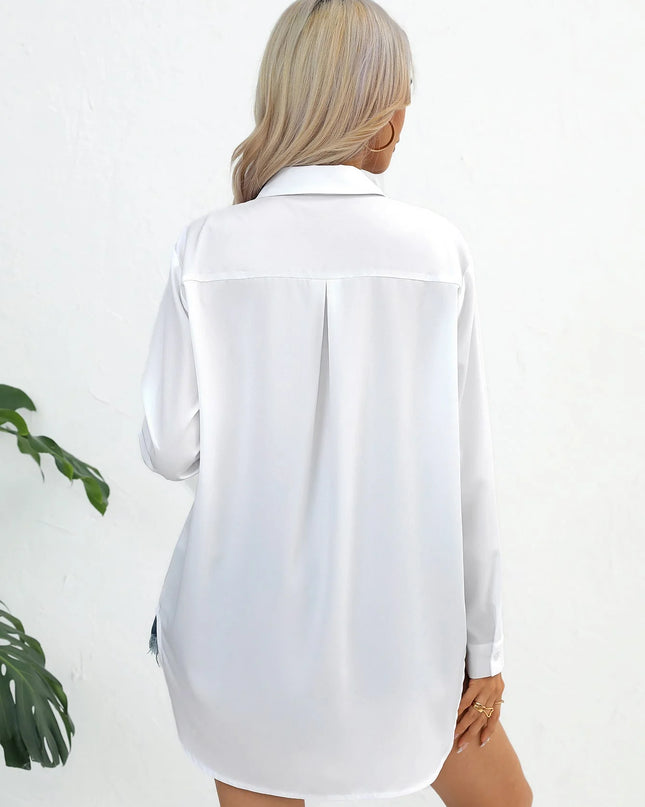 Women's Relaxed Fit Long-Sleeved Casual Shirt
