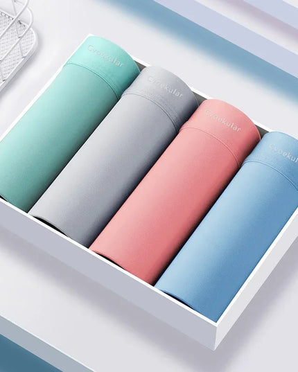 4- 8Pack Men's Ice Silk Thin Boxer Briefs - Various Color Combinations