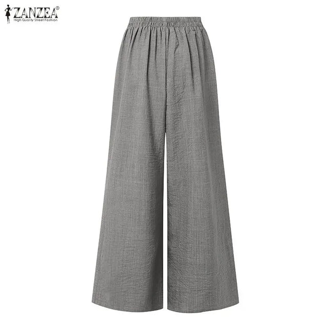 Women's High-Waisted Wide-Leg Pleated Loose Trousers