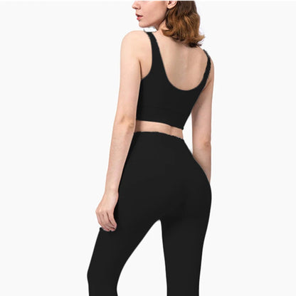 2-Piece Women's Yoga Set: Push-Up Bra and Leggings Combo - Various Colors