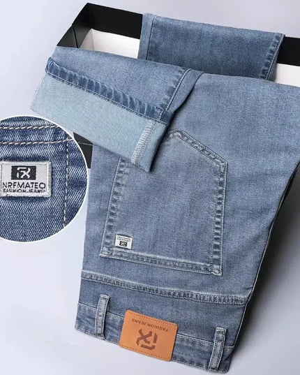 Men's Lyocell Baggy Jeans – Thin, Breathable, Vintage Straight Fit Pants