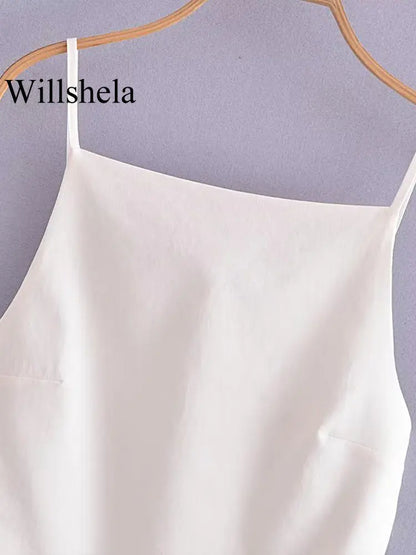 Women's Lace-Up Backless Camisole with Vintage Style, Thin Straps, and Square Collar