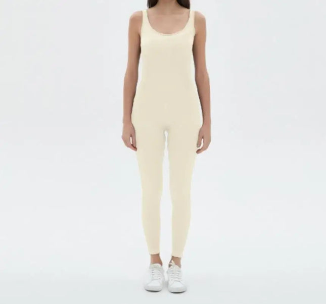 Women's Seamless Slim Fit One-Piece Jumpsuit with High Elasticity