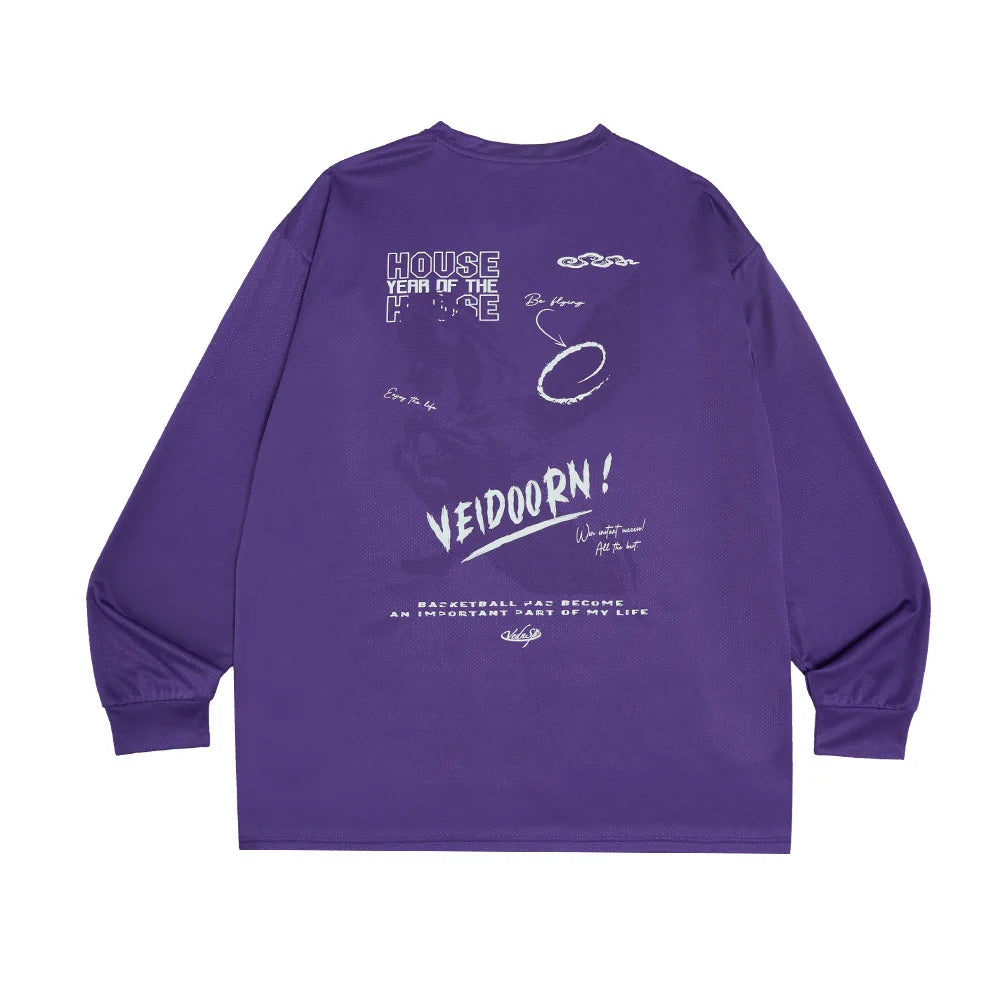 Men's Veidoorn Long Sleeve Athletic Lightweight Quick-Dry Sweater Jumper