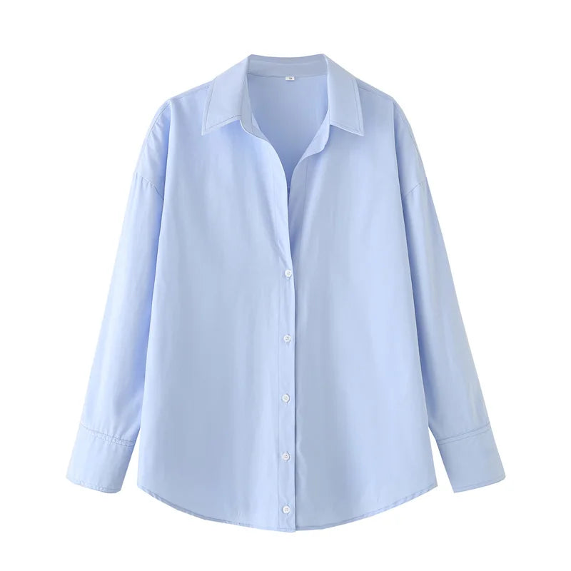 HXAO Women's Oversized Button-Up Shirt