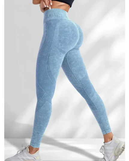 Women’s Seamless High-Waist Yoga Pants with Hip-Lifting and Tummy Control