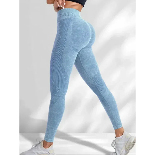Women’s Seamless High-Waist Yoga Pants with Hip-Lifting and Tummy Control