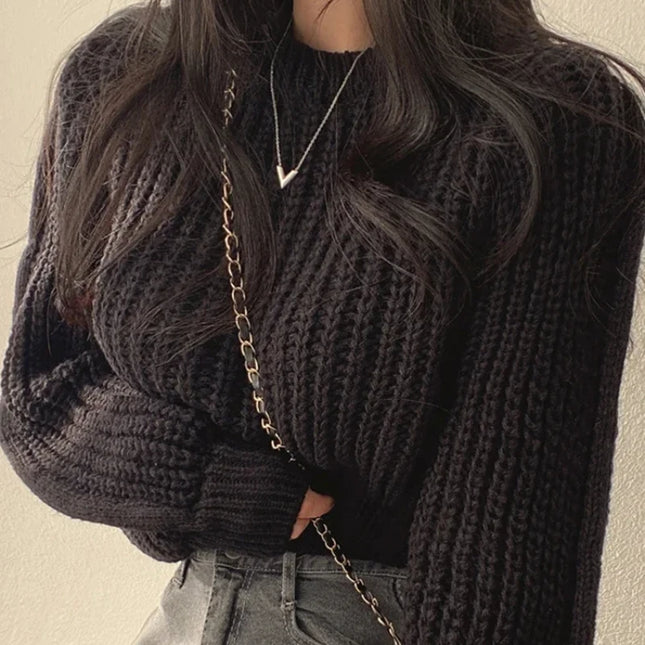 Vintage Harajuku Loose Fit Long Sleeve Women's Sweater