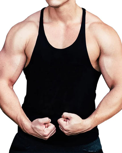 Men's Y-Back Cotton Tank Top – Breathable Activewear Vest