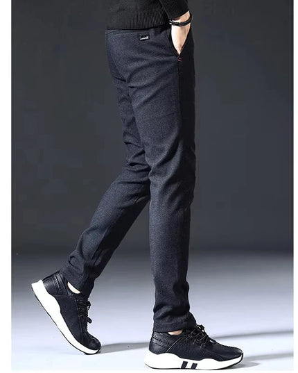 Men's Casual Straight Leg Long Pants - Slim Fit Design