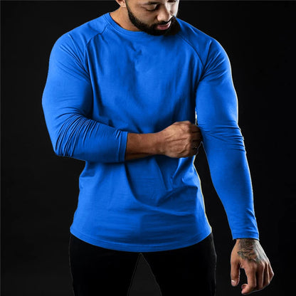 Men's Compression Cotton Long Sleeve Sports Sweater