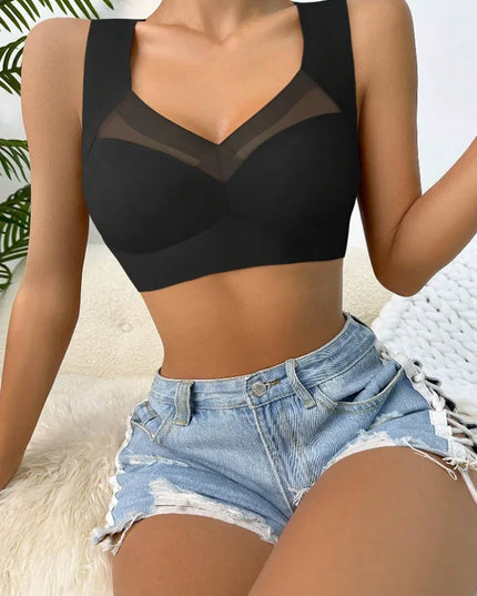 2-Pack Women’s Plus Size Lace Seamless Bras & Bralettes – Backless Wireless Support