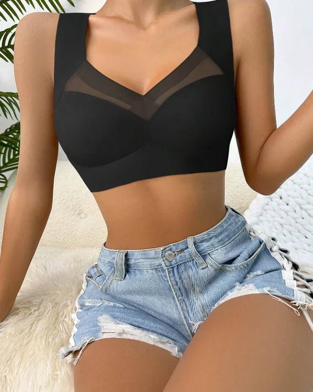 2-Pack Women’s Plus Size Lace Seamless Bras & Bralettes – Backless Wireless Support