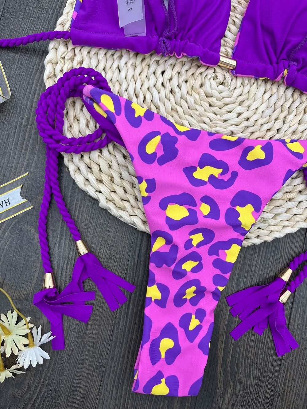 Leopard Pattern Bikini Set Women's Swimsuit Beachwear