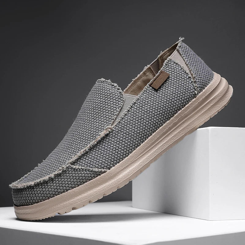 Men's Breathable Denim Canvas Slip-On Sneakers