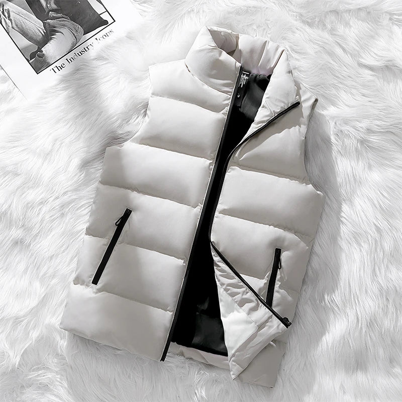  Men's Warm Puffer Vest Jacket - Windproof & Lightweight