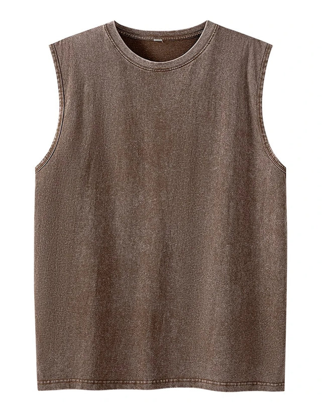 Men's Loose-Fit Cotton Tank Tops - Breathable Summer Sleeveless Vest for Men