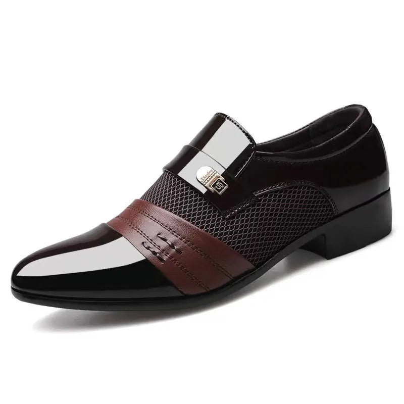 Men's Slip-On Oxford Shoes - Faux Leather Loafers for Men