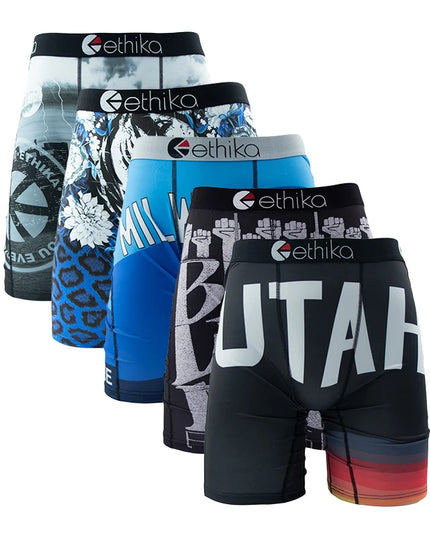 ETHIKA 5-Pack Men's Breathable Mesh Crotch Underwear