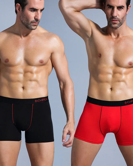 6 Pack Men's Cotton Boxer Briefs – Comfortable Men's Underwear, Breathable Boxers for Men
