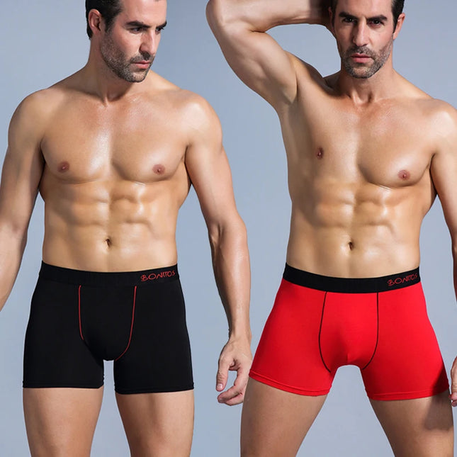 6 Pack Men's Cotton Boxer Briefs – Comfortable Men's Underwear, Breathable Boxers for Men