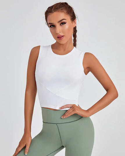Women's Fitness Wear Sports Vest - Quick-Dry, Short, Slim Fit