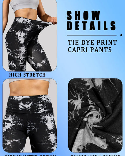 Seamless High-Waisted Tie-Dye Yoga Leggings – High Elasticity