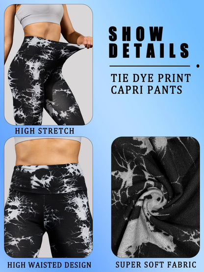 Seamless High-Waisted Tie-Dye Yoga Leggings – High Elasticity