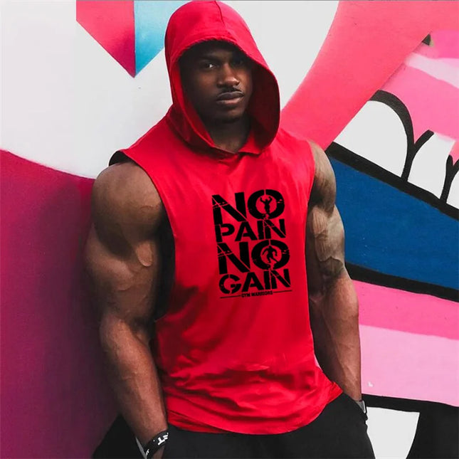 Men's Sleeveless Hooded Vest - Breathable, Lightweight, Men's Athletic Hooded Tank Top