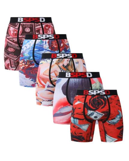 BPSD 5-Pack Men's Breathable Boxer Briefs