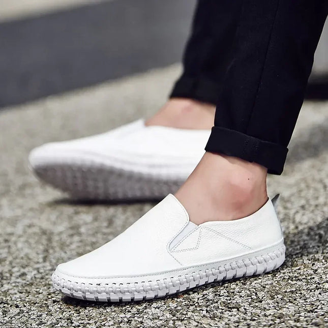Men's Casual Slip-On Shoes in Genuine Leather