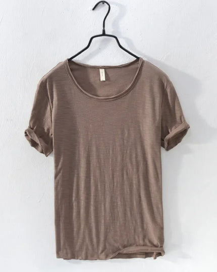 Men's Lightweight Cotton Slim-Fit T-Shirt - Breathable and Comfortable Tee