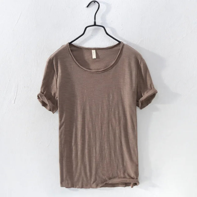 Men's Lightweight Cotton Slim-Fit T-Shirt - Breathable and Comfortable Tee