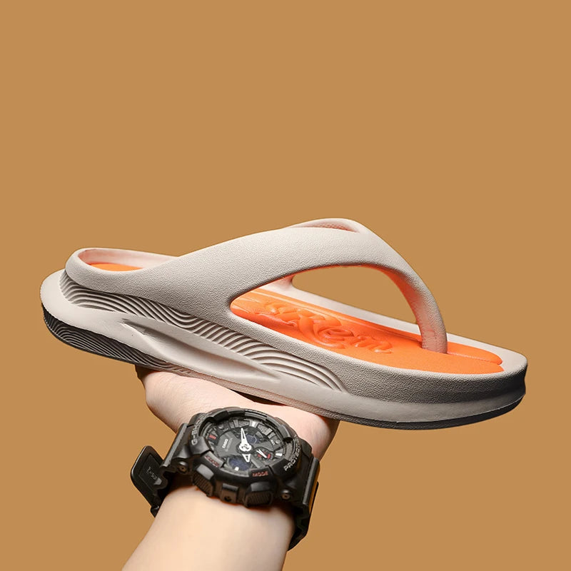 Stylish Men's Height-Increasing Flip-Flops - Comfortable Soft Slippers for Men