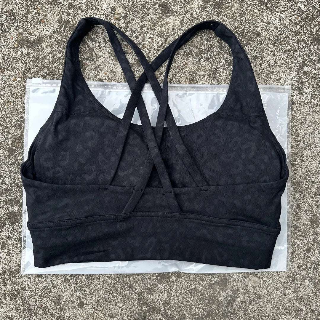 Women's Fitness Sports Bra - Crossback Gym Tank Top with Chest Pad