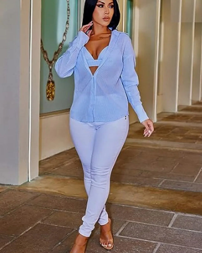 Women's High Waist Stretch Skinny Jeans - Slim Fit Denim Pants for Women