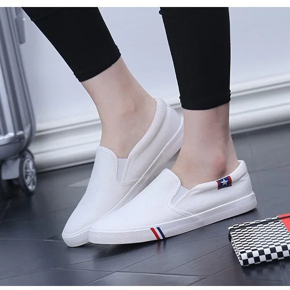 Men's Slip-On Canvas Sneakers - Breathable Casual Flats