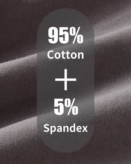 5-Pack Men's Pure Cotton Boxer Shorts - Breathable Underwear