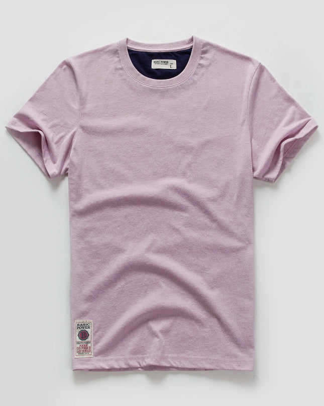 Men's Cotton Casual T-Shirt - Basic O-Neck Tee