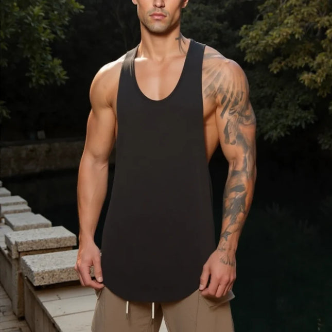 Breathable Cotton Men's Fitness Tank Top