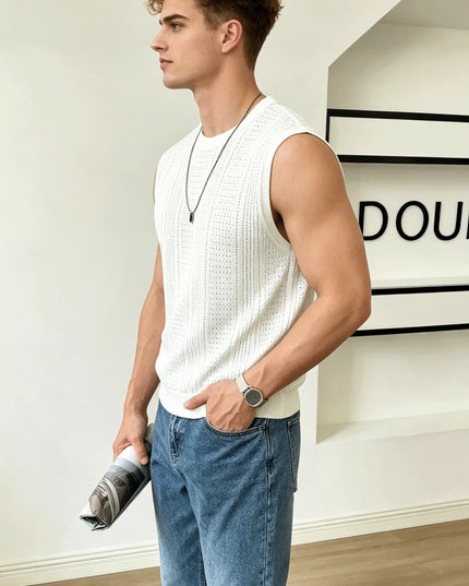 Men's Sleeveless Knitted Vest