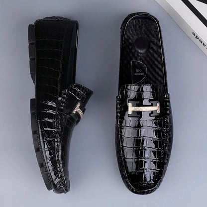 Men's Genuine Leather Slip-On Loafers – Stylish & Comfortable Dress Shoes for Men