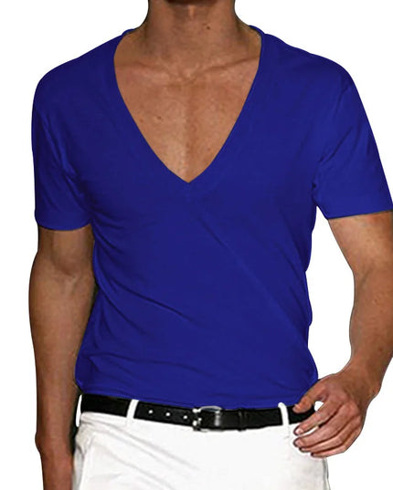 Casual Slim Fit V-Neck Short Sleeve T-Shirt
