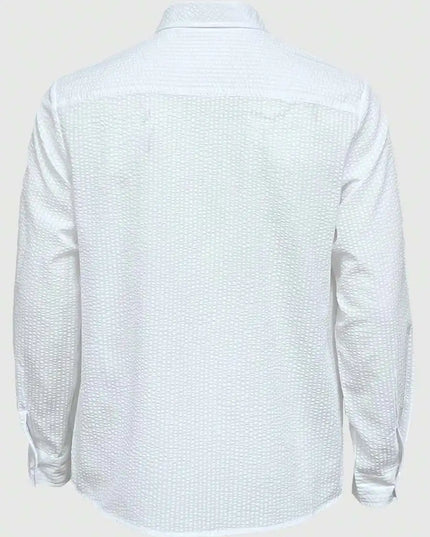 Men's Long Sleeve Striped Shirt with Loose Fit  Casual