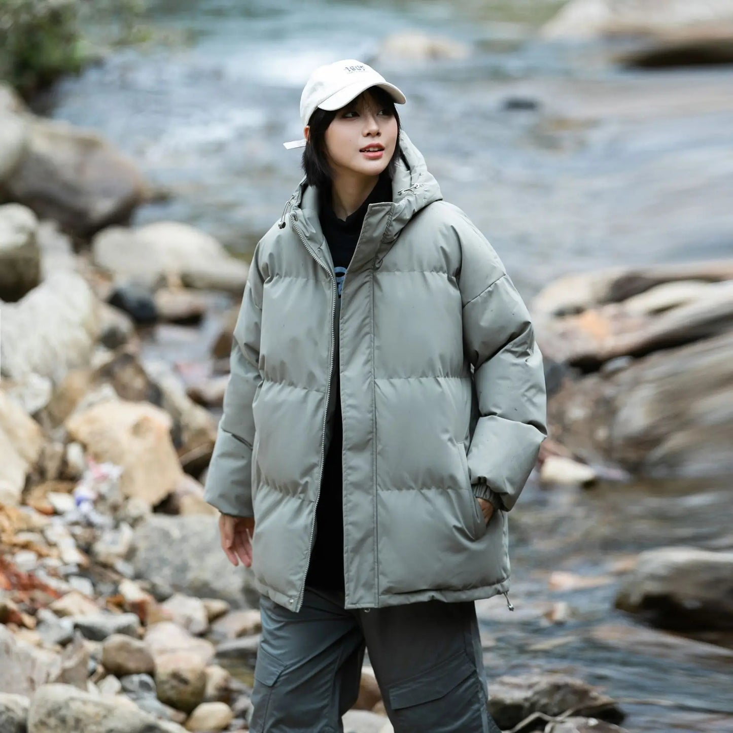 Unisex  Parka Jacket with Detachable Hood - Various Colors